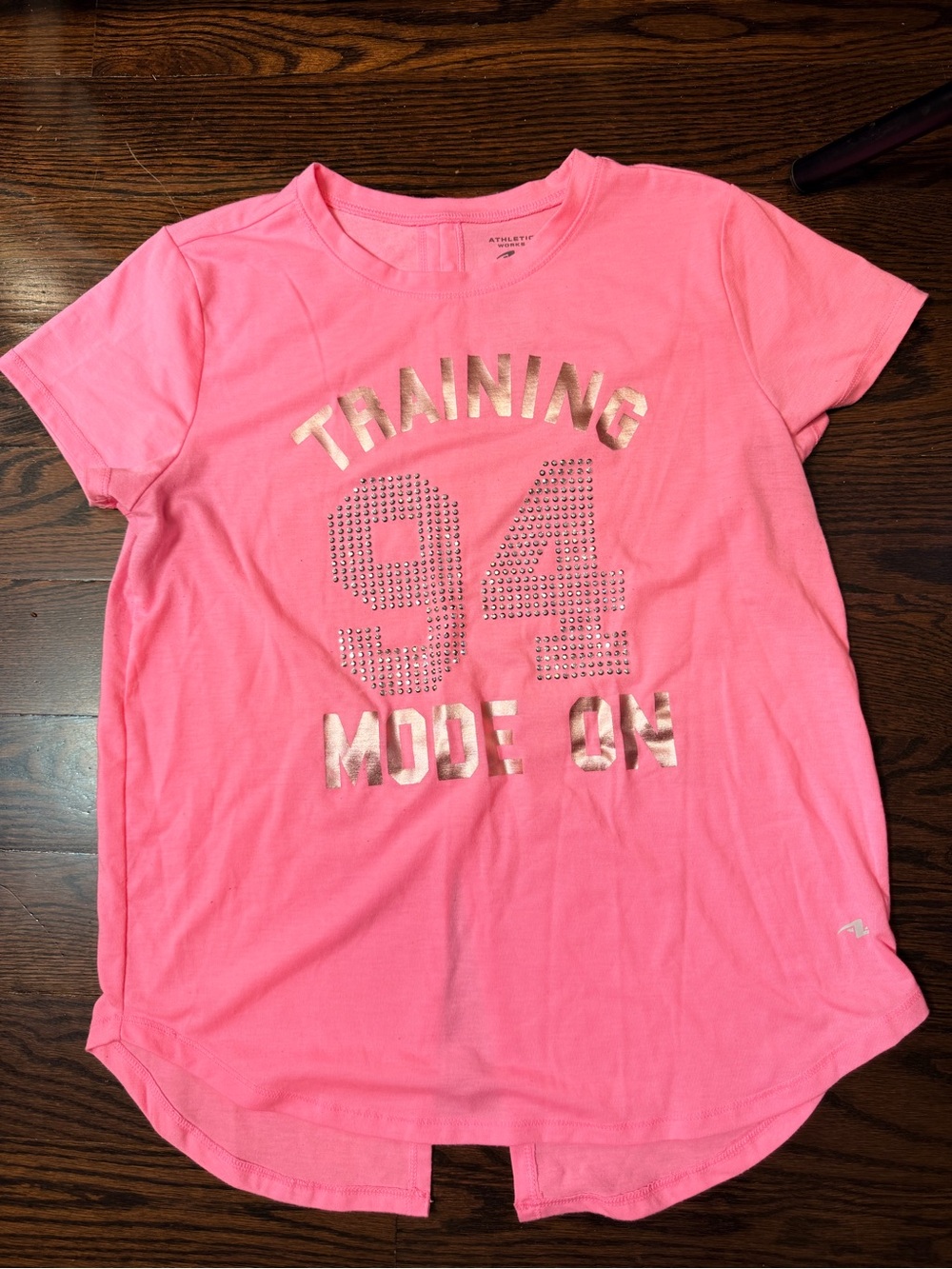 Pink "Training Mode On 94" Graphic Tee Kids size 14-16